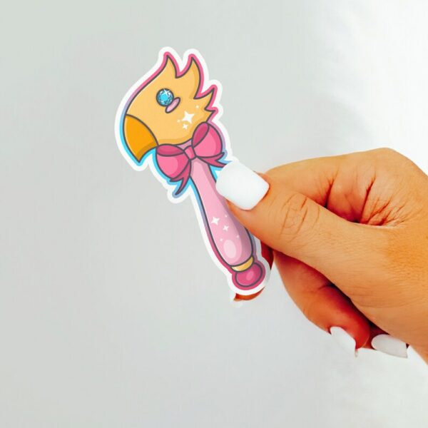 A graphic of Magical Girl Avian Wand Sticker available on HeckinMagical.com