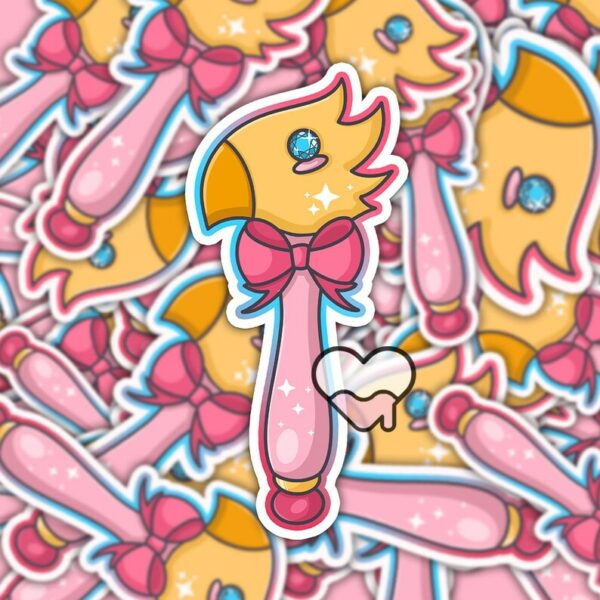 A graphic of Magical Girl Avian Wand Sticker available on HeckinMagical.com