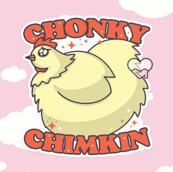 A graphic of Chonky Chimkin Sticker available on HeckinMagical.com