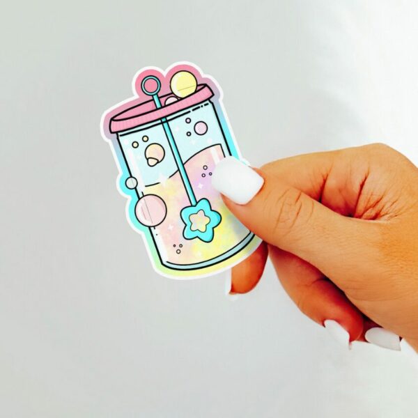 A graphic of Kawaii Bubbles Sticker available on HeckinMagical.com