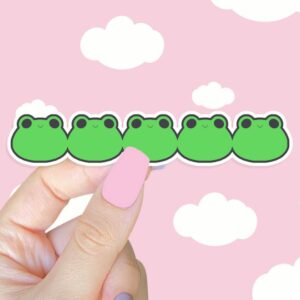 A graphic of Long Froggies Green Sticker available on HeckinMagical.com