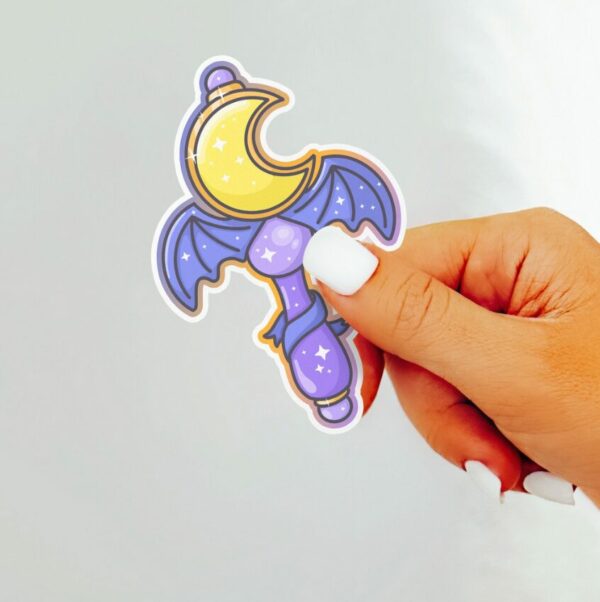 A graphic of Magical Girl Bat Wand Sticker available on HeckinMagical.com