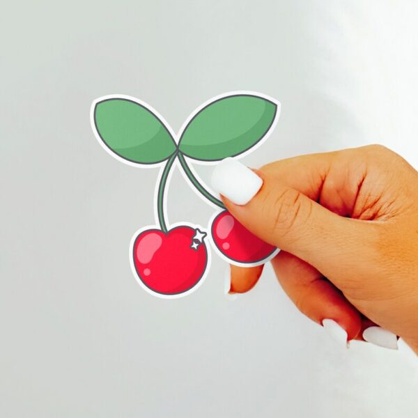 A graphic of Red Cherries Sticker available on HeckinMagical.com