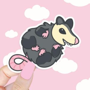 A graphic of Squishy Possum Sticker available on HeckinMagical.com