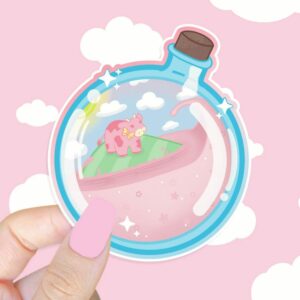 A graphic of Strawberry Milk Potion Sticker available on HeckinMagical.com