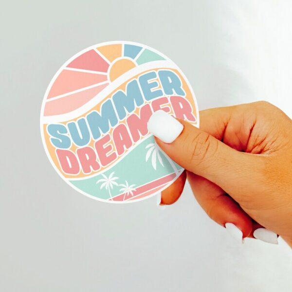 A graphic of Summer Dreamer Sticker available on HeckinMagical.com