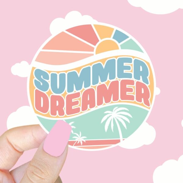 A graphic of Summer Dreamer Sticker available on HeckinMagical.com