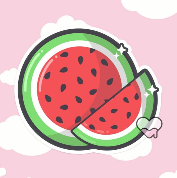 A graphic of Wonderful Watermelon Sticker available on HeckinMagical.com