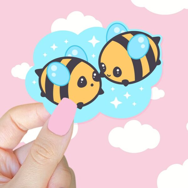 A graphic of Bumbly Bee Bee Bros Sticker available on HeckinMagical.com