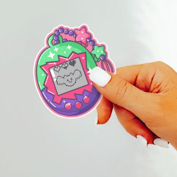 A graphic of Gamer Girl Handheld Pet Bat Sticker available on HeckinMagical.com