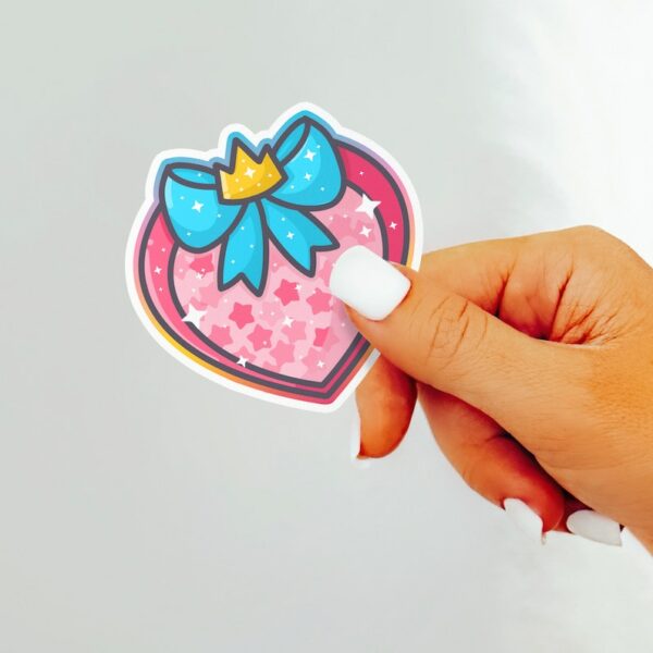 A graphic of Magical Girl Heart Shield Sticker available on HeckinMagical.com