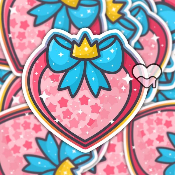 A graphic of Magical Girl Heart Shield Sticker available on HeckinMagical.com