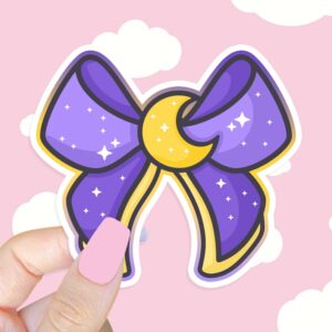 A graphic of Magical Girl Moon Bow Sticker available on HeckinMagical.com