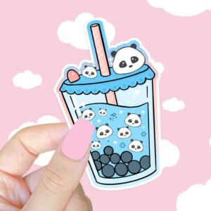 A graphic of Panda Boba Sticker available on HeckinMagical.com