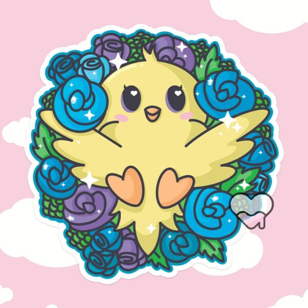 A graphic of Spring Canary Sticker available on HeckinMagical.com