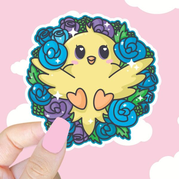 A graphic of Spring Canary Sticker available on HeckinMagical.com